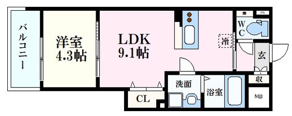 舟入川口町駅 徒歩4分 3階の物件間取画像